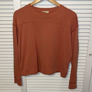 Peach crew neck pullover from Madewell